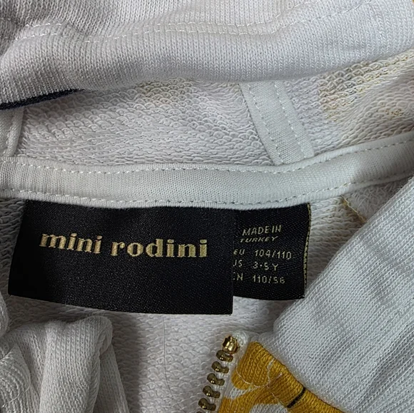 White Bear & Naval Print Hoodie